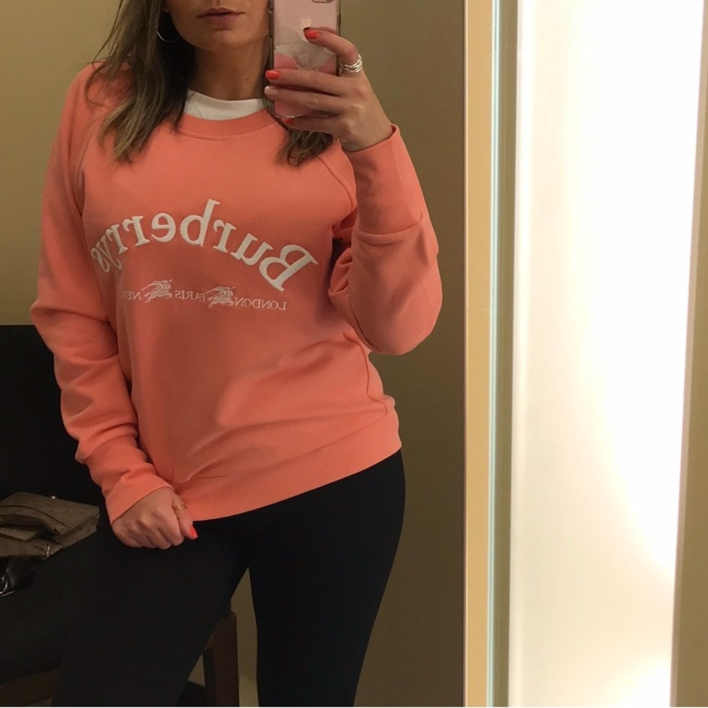 Burberry Peach Logo Sweatshirt